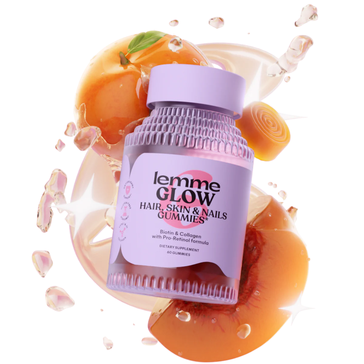 LEMME GLOW GUMMIES -
Hair, Skin & Nails Gummies