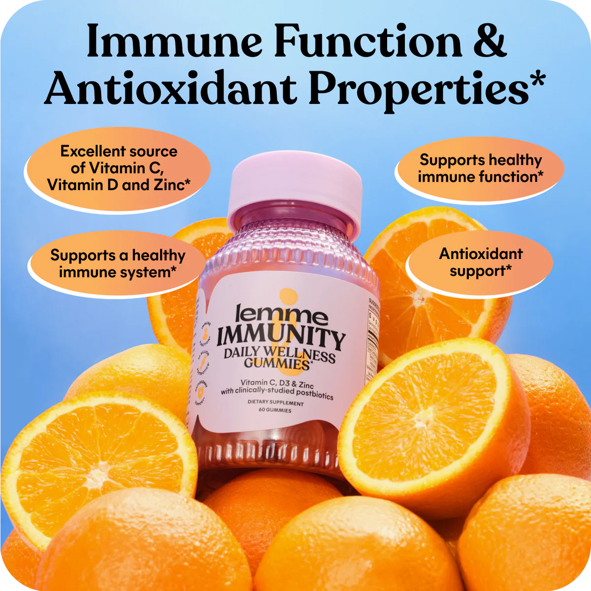 LEMME IMMUNITY GUMMIES -
Daily Wellness Gummies