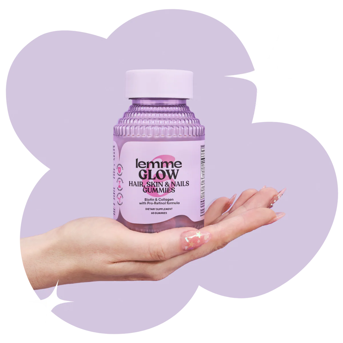 LEMME GLOW GUMMIES -
Hair, Skin & Nails Gummies