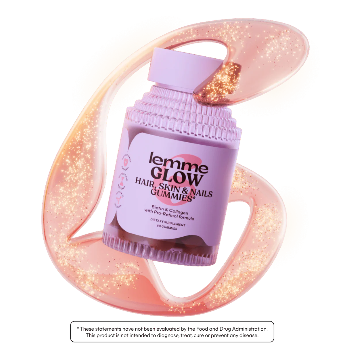 LEMME GLOW GUMMIES -
Hair, Skin & Nails Gummies